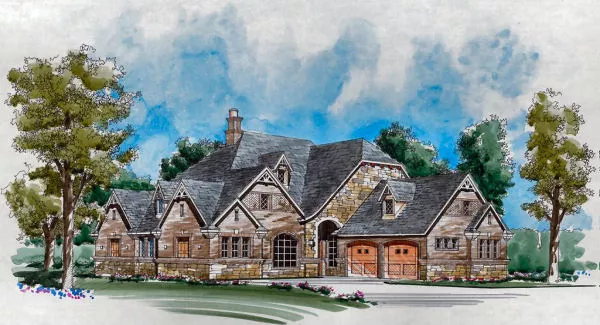image of french country house plan 9052